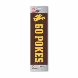 University of Wyoming Cowboys Go Pokes Slogan & Logo - Set Of 2 Vinyl Stickers