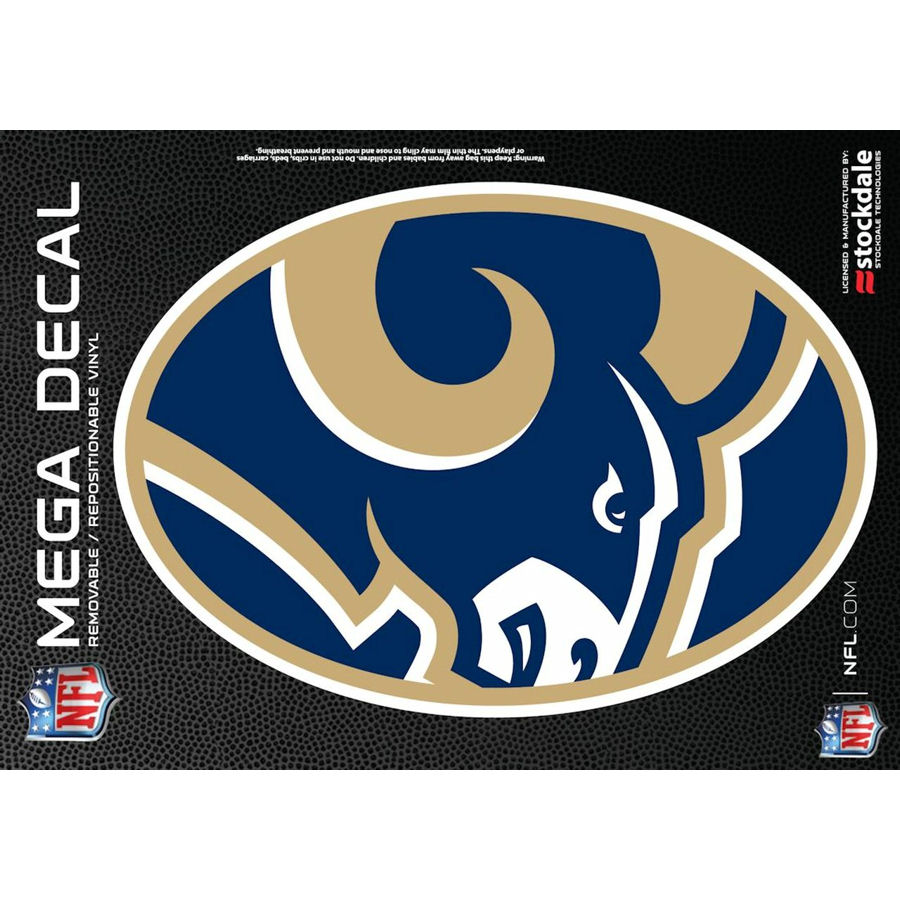 Los Angeles Rams Logo - 4X5.5 Inch Oval Sticker At Sticker Shoppe
