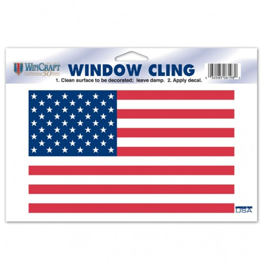 American Flag United States Window Cling at Sticker Shoppe
