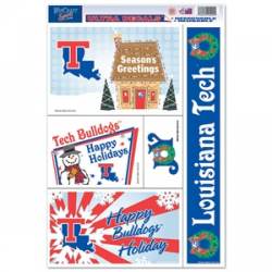 Louisiana Tech University Bulldogs Christmas - Set of 5 Ultra Decals