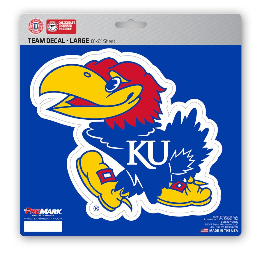 Kansas Jayhawks Customizable Vinyl Sticker - Multiple Sizes