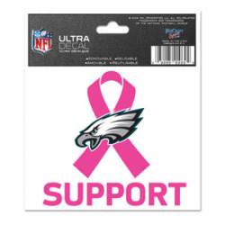 Philadelphia Eagles Breast Cancer Awareness Support - 3x4 Ultra Decal