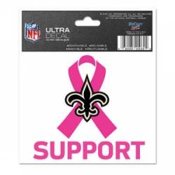 New Orleans Saints Breast Cancer Awareness Support - 3x4 Ultra Decal