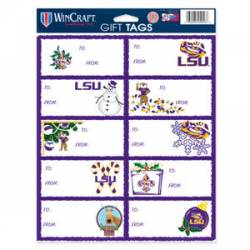 Louisiana State University LSU Tigers - Sheet of 10 Christmas Gift Tag Labels