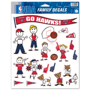 Atlanta Hawks - 8.5x11 Family Sticker Sheet