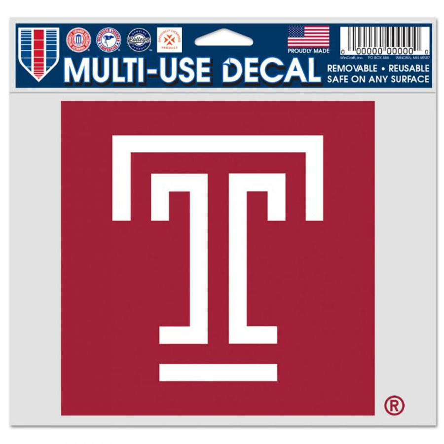 Temple University Owls - 5x6 Multi Use Decal at Sticker Shoppe