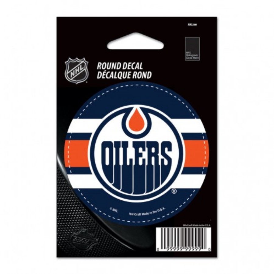 Edmonton Oilers 3x3 Round Vinyl Sticker at Sticker Shoppe