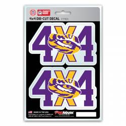 Louisiana State University LSU Tigers 4x4 Off Road - Set of 2 Sticker Sheet