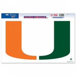 University Of Miami Hurricanes - 11x17 Ultra Decal