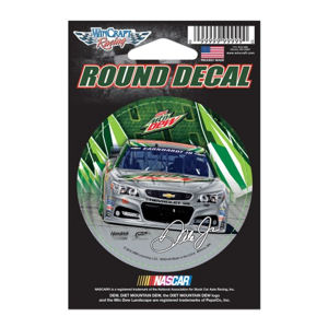 Dale Earnhardt Jr #88 Mountain Dew Car - 3x3 Round Vinyl Sticker