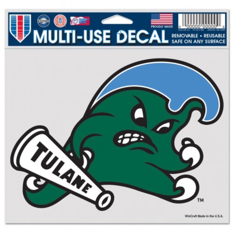 Tulane University Green Wave - 5x6 Ultra Decal