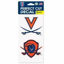 University Of Virginia Cavaliers 2020 Logo - Set of Two 4x4 Die Cut Decals