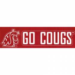 Washington State University Cougars Go Cougs Slogan & Logo - Set Of 2 Vinyl Stickers