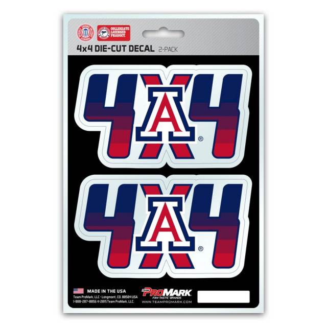 University Of Arizona Wildcats 4x4 Off Road - Set of 2 Sticker Sheet