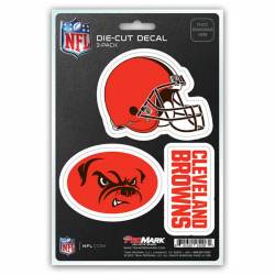 Cleveland Browns Helmet - Set Of 3 Sticker Sheet
