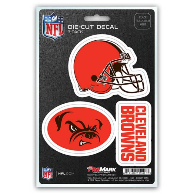 Cleveland Browns Helmet - Set Of 3 Sticker Sheet