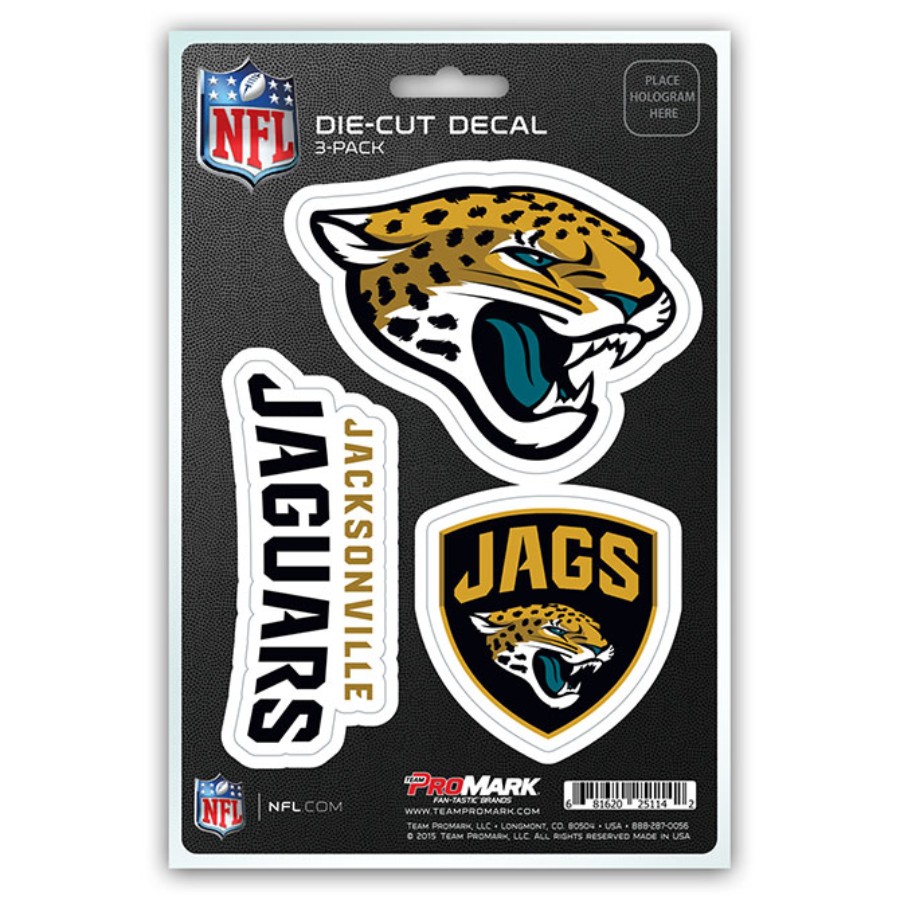 Jacksonville Jaguars Team Logo Set Of 3 Sticker Sheet at Sticker Shoppe