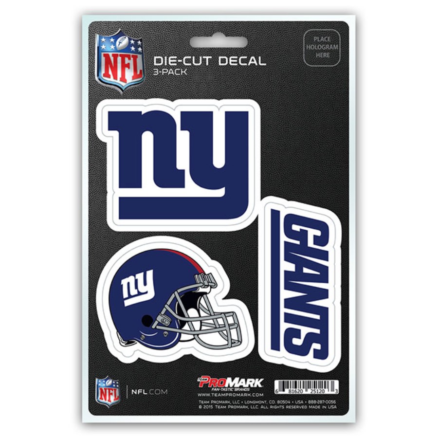New York Giants Team Logo Set Of 3 Sticker Sheet at Sticker Shoppe