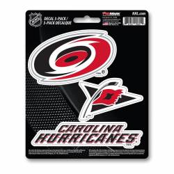 Carolina Hurricanes Team Logo - Set Of 3 Sticker Sheet