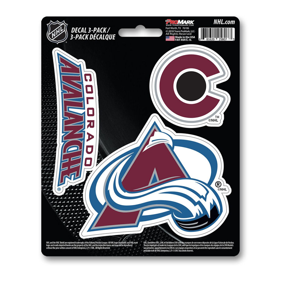 Colorado Avalanche Team Logo Set Of 3 Sticker Sheet at Sticker Shoppe