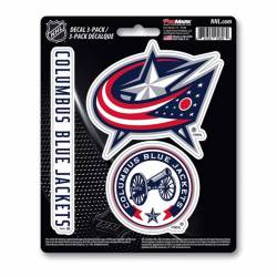 Columbus Blue Jackets Team Logo - Set Of 3 Sticker Sheet
