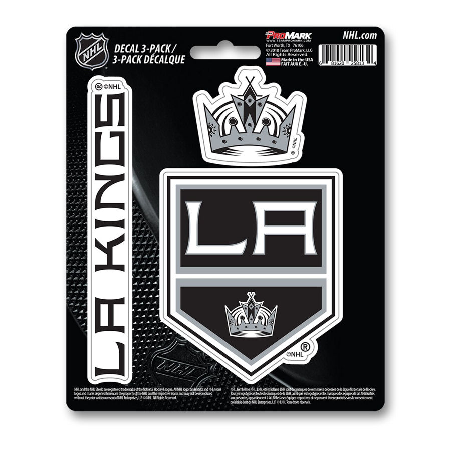 Los Angeles Kings Team Logo Set Of 3 Sticker Sheet at Sticker Shoppe