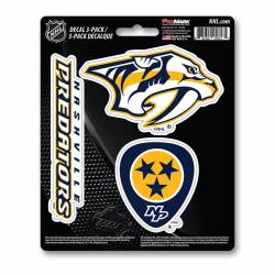 Nashville Predators Team Logo - Set Of 3 Sticker Sheet