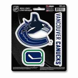 Vancouver Canucks Team Logo - Set Of 3 Sticker Sheet