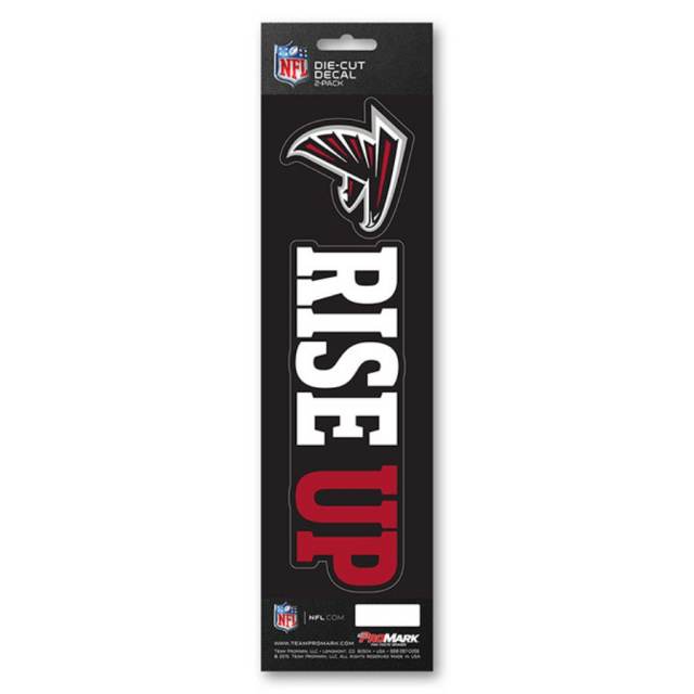 Atlanta Falcons Rise Up Slogan & Logo - Set Of 2 Vinyl Stickers
