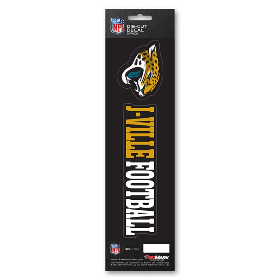 Jacksonville Jaguars JVille Football Slogan & Logo Set Of 2 Vinyl