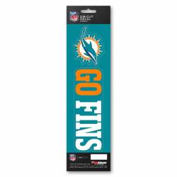 Miami Dolphins Go Fins Slogan & Logo - Set Of 2 Vinyl Stickers