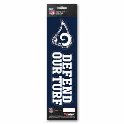 Los Angeles Rams Defend Our Turf Slogan & Logo - Set Of 2 Vinyl Stickers
