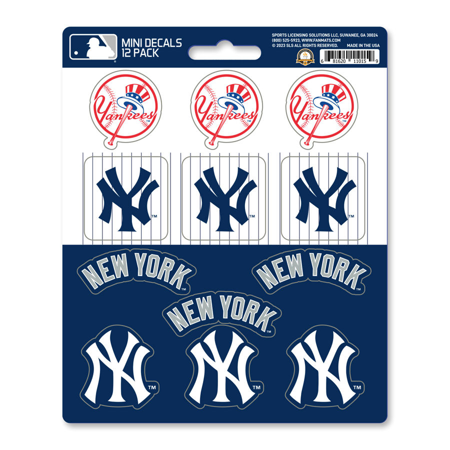 New York Yankees Set Of 12 Sticker Sheet at Sticker Shoppe