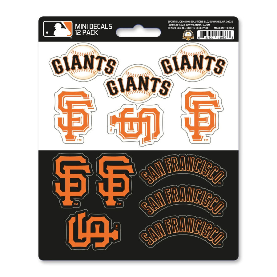 San Francisco Giants Set Of 12 Sticker Sheet at Sticker Shoppe