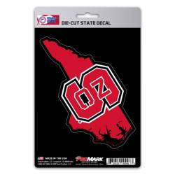 North Carolina State University Wolfpack Home State North Carolina Shaped - Vinyl Sticker