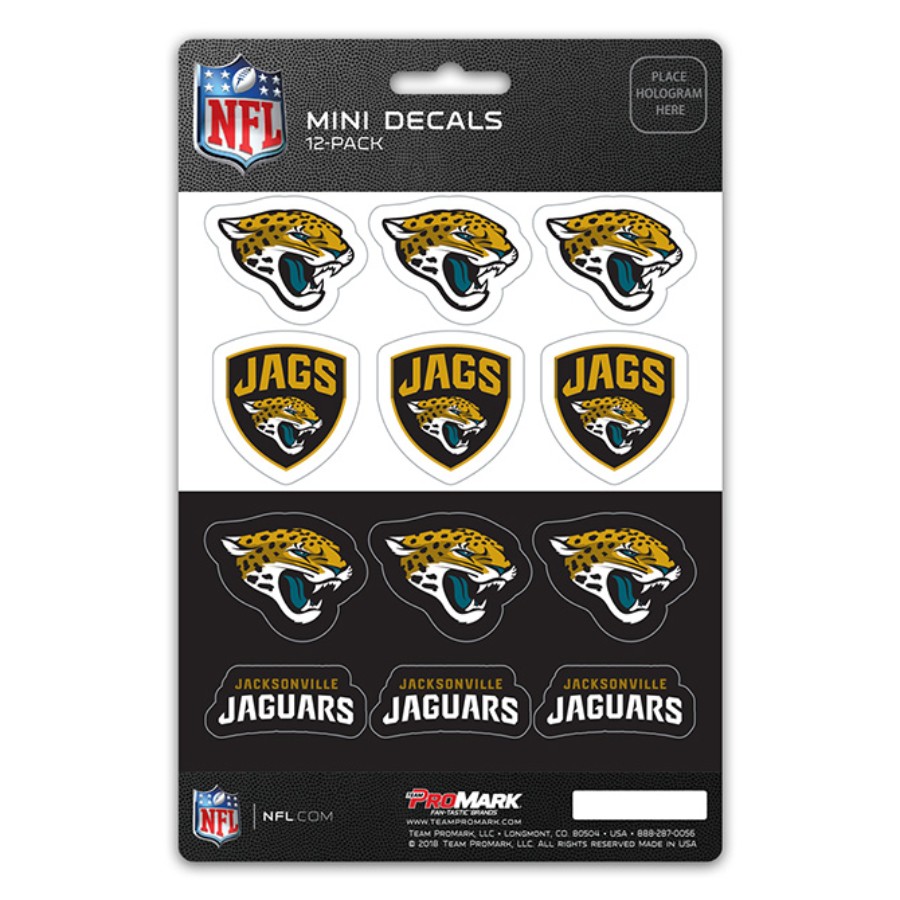 Jacksonville Jaguars Set Of 12 Sticker Sheet at Sticker Shoppe