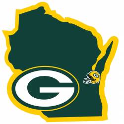 Green Bay Packers Home State Logo - Vinyl Sticker