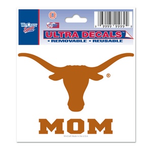 University Of Texas Longhorns Mom - 3x4 Ultra Decal at Sticker Shoppe