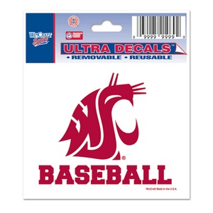 Washington State University Cougars Baseball - 3x4 Ultra Decal