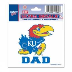 University Of Kansas Jayhawks Dad - 3x4 Ultra Decal