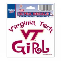 Virginia Tech Hokies Girl - 3x4 Ultra Decal
