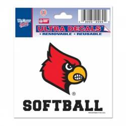 University Of Louisville Cardinals Softball - 3x4 Ultra Decal