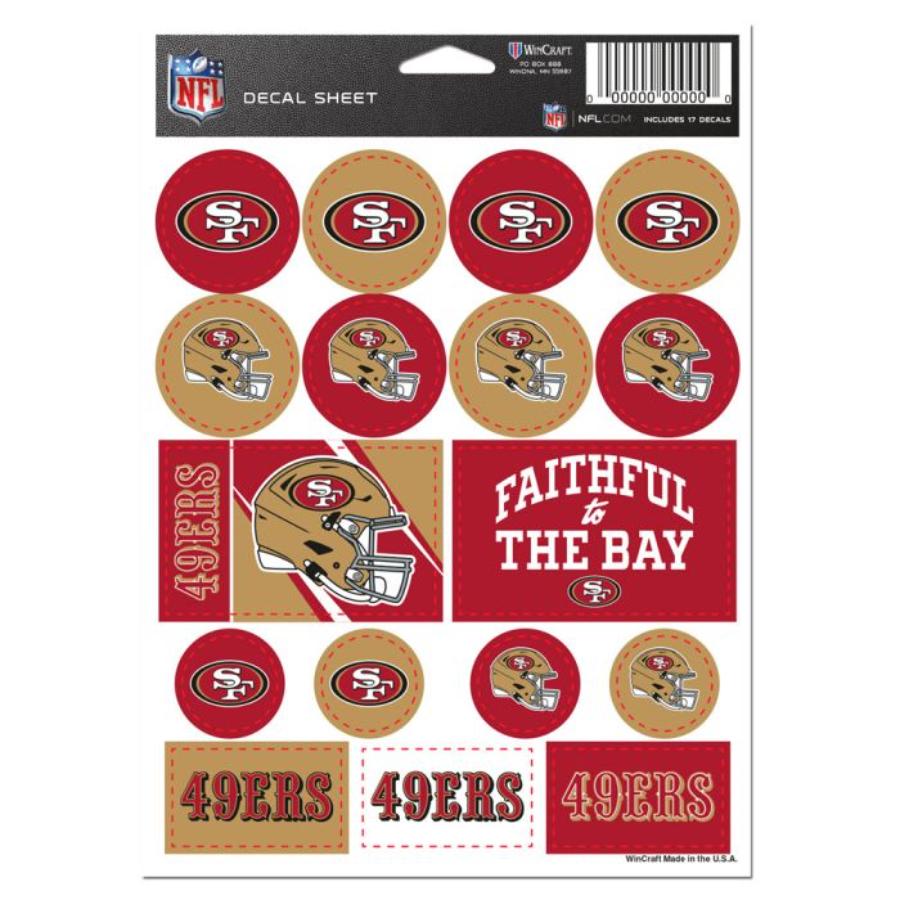 San Francisco 49ers - 5x7 Sticker Sheet