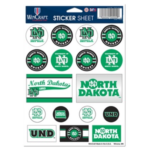 Und Sticker University Of North Dakota Fighting Sioux - 5x7 Sticker Sheet at ...