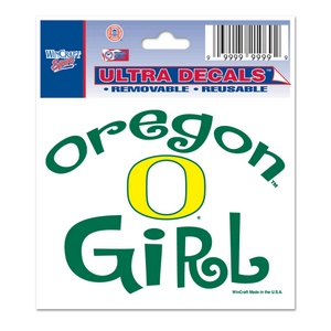 University Of Oregon Ducks Girl - 3x4 Ultra Decal