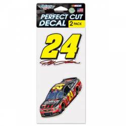 Jeff Gordon #24 - Set of Two 4x4 Die Cut Decals