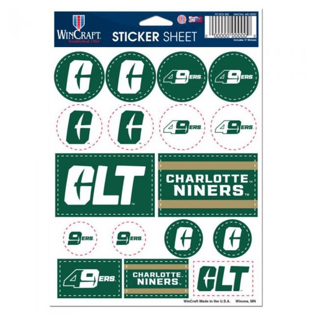 University Of North Carolina-Charlotte 49ers 2020 Logo - 5x7 Sticker Sheet