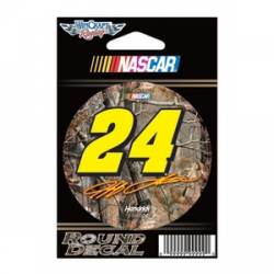 Jeff Gordon #24 Camouflage - 3x3 Round Vinyl Sticker