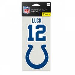 Andrew Luck #12 Indianapolis Colts - Set of Two 4x4 Die Cut Decals