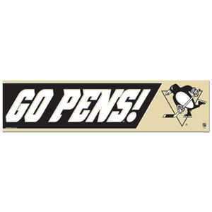 Pittsburgh Penguins Go Pens - 3x12 Bumper Sticker Strip at Sticker Shoppe